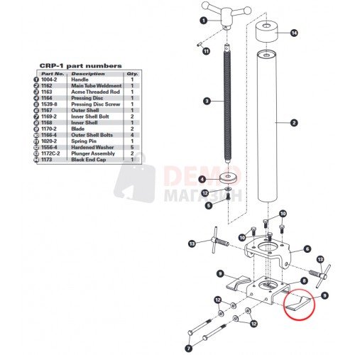 Ремкомплект Park Tool 1170-2 сменное лезвие  для CRP-1
